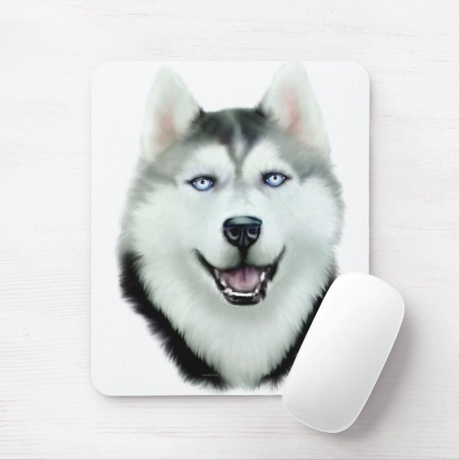 Siberian husky musmatta (Med mus)