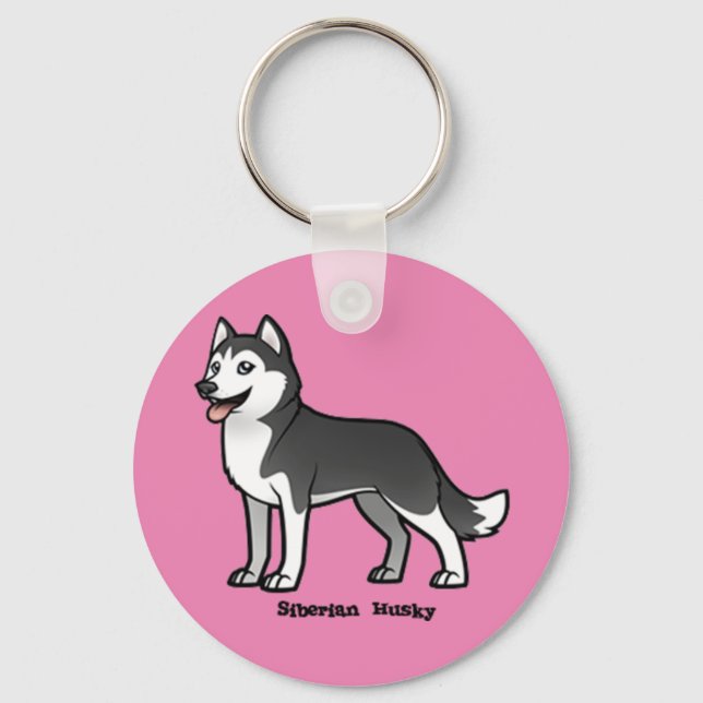 Siberian husky nyckelring (Framsida)