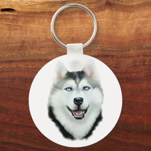 Siberian husky nyckelring (Framsida)