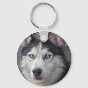 Siberian husky nyckelring