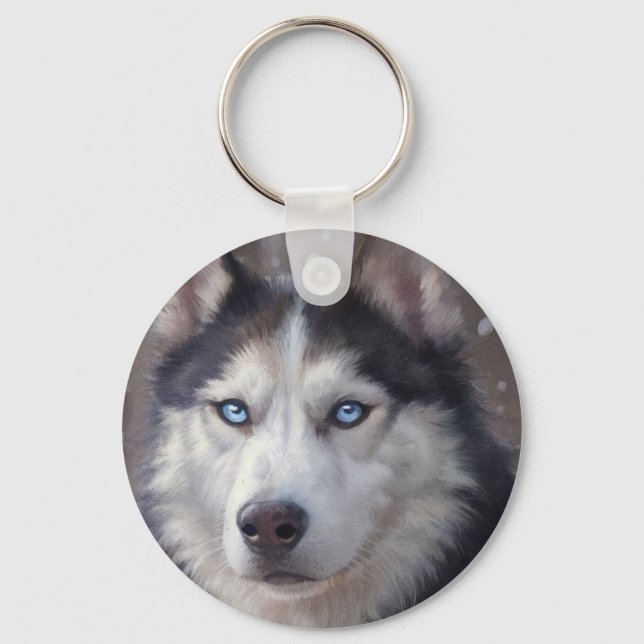 Siberian husky nyckelring (Framsida)