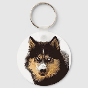 Siberian husky nyckelring
