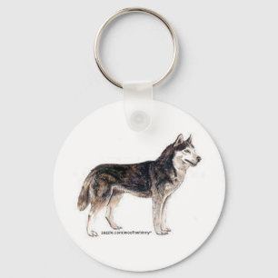 Siberian husky! nyckelring