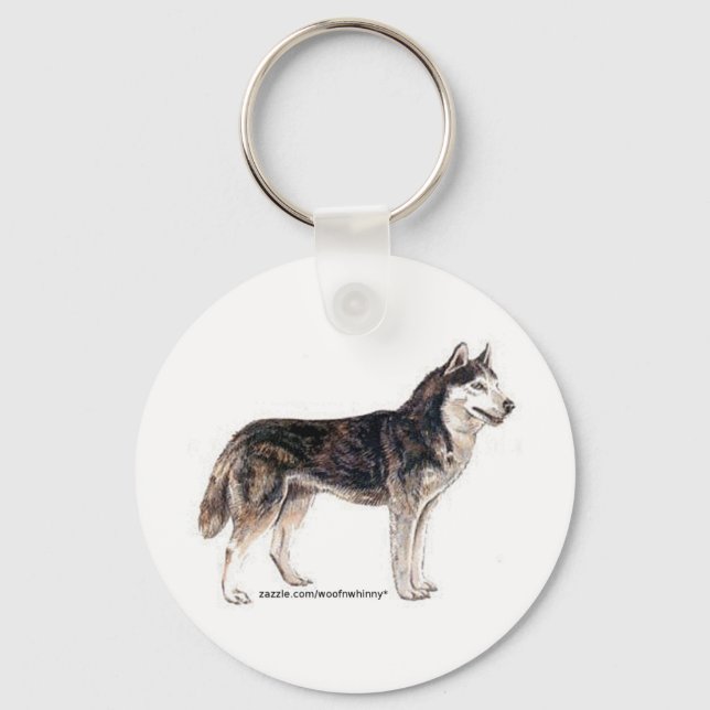 Siberian husky! nyckelring (Framsida)