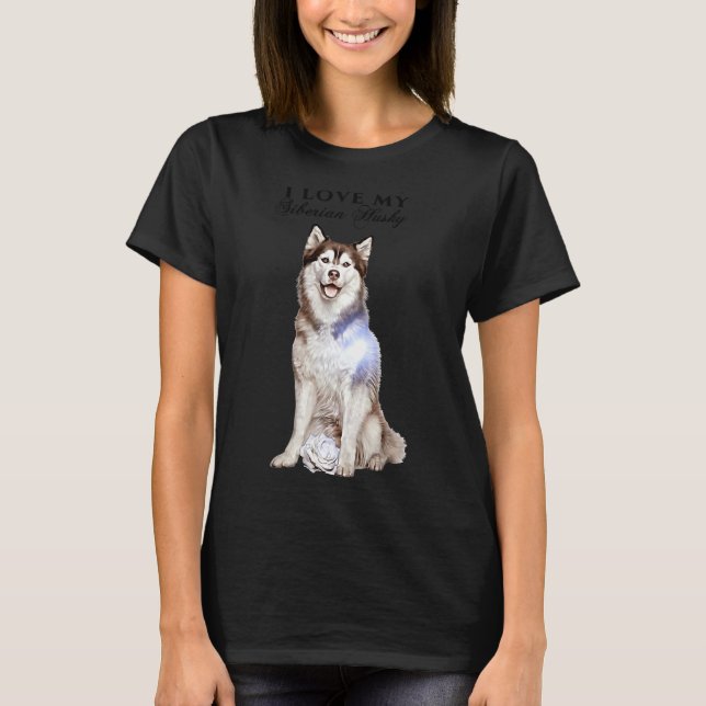 Siberian husky och Ro T Shirt (Framsida)
