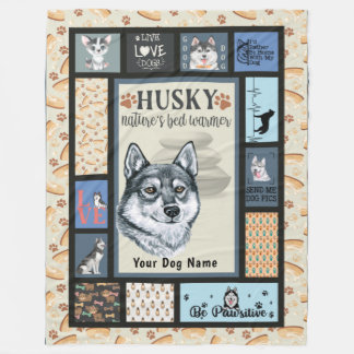 Siberian husky Owner Älskare Funny Keepsaki Quilt Fleecefilt