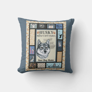 Siberian husky Owner Älskare Funny Keepsaki Quilt Kudde