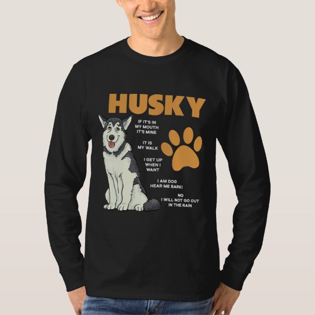 Siberian husky Owner Regler Hund Huskies Funny Hus T Shirt (Framsida)
