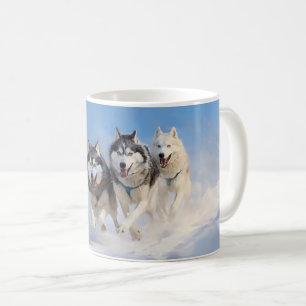 Siberian husky-paket kaffemugg