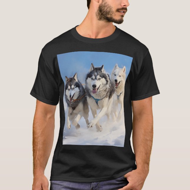 Siberian husky-paket t shirt (Framsida)