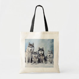 Siberian husky-paket tygkasse