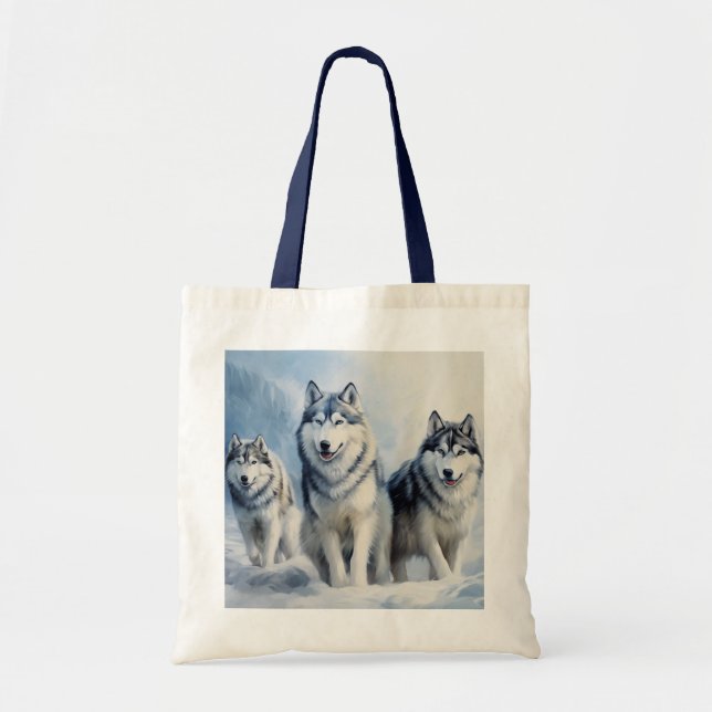 Siberian husky-paket tygkasse (Framsidan)