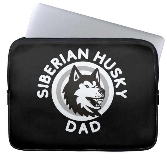 Siberian husky Pappa, Hund Pappa Gift Laptop Fodral (Framsidan)