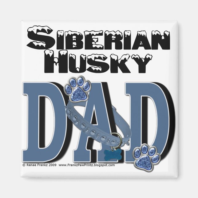 Siberian husky PAPPA Magnet (Framsidan)