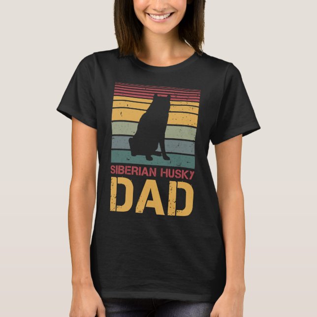 Siberian husky Pappa pappa T Shirt (Framsida)