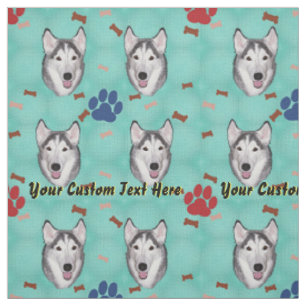 Siberian husky - personifiera tyg