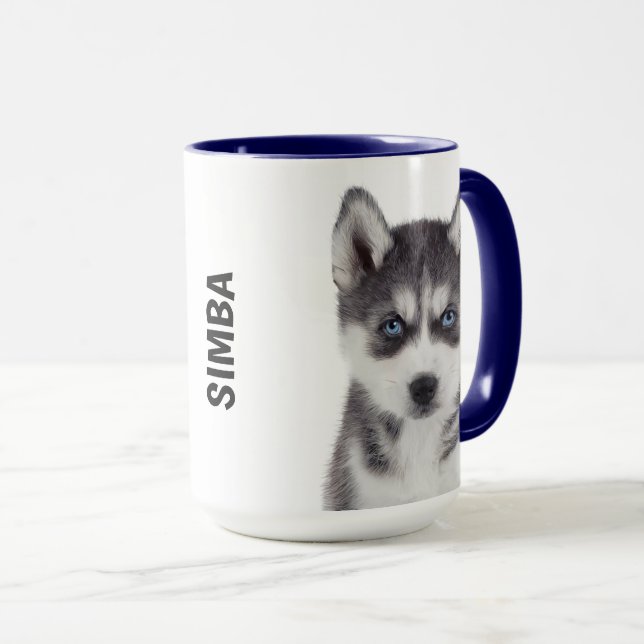 Siberian husky personlig mugg (Framsida höger)