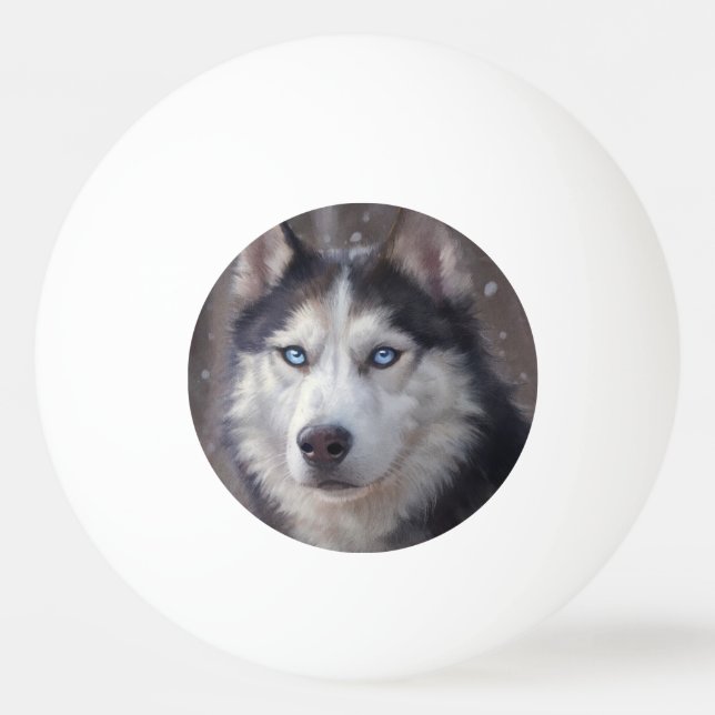 Siberian husky pingisboll (Framsidan)
