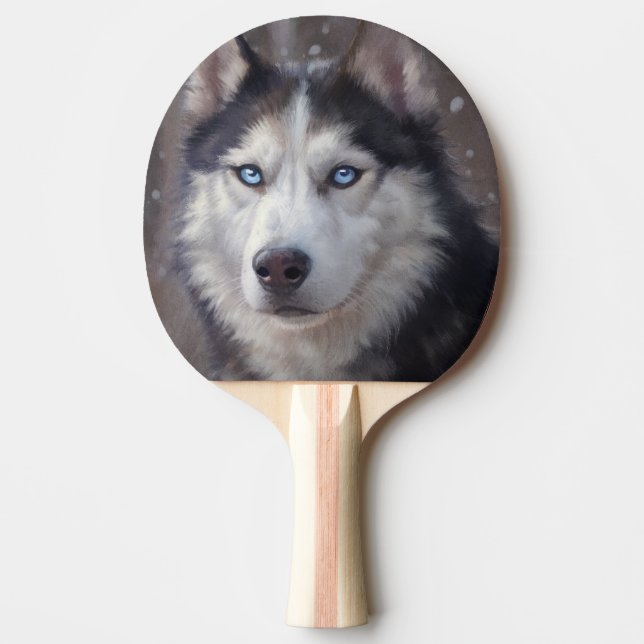Siberian husky pingisracket (Framsidan)