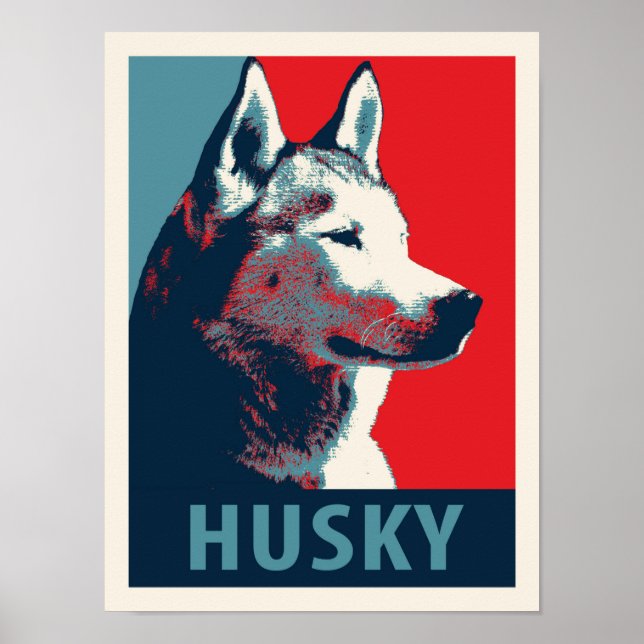 Siberian husky politiska parodi Poster (Framsidan)