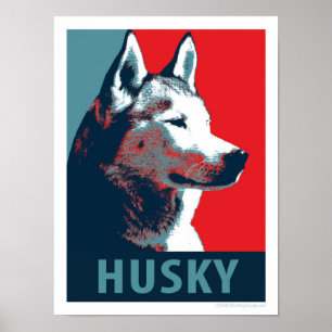 Siberian husky politiska parodi Poster