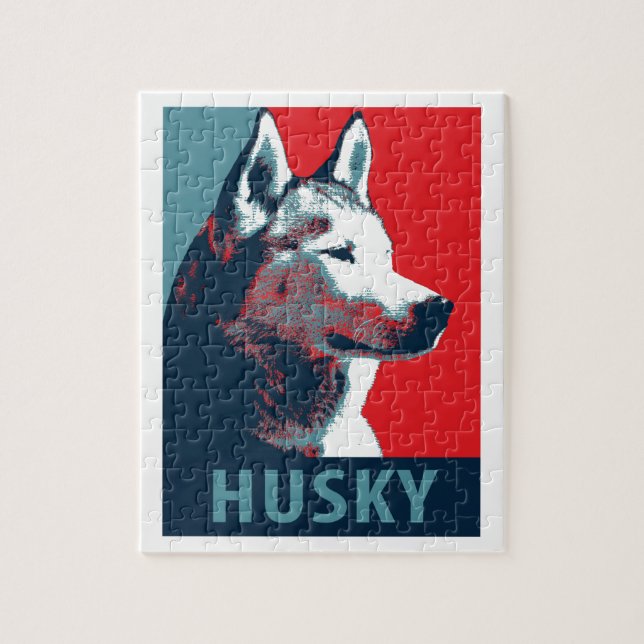 siberian husky politiska parodi Poster Pussel (Vertikal)