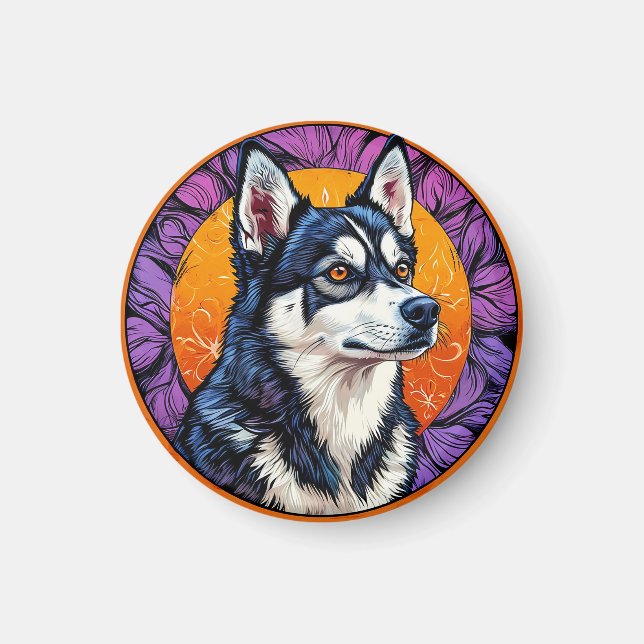 Siberian Husky-present Magnet (Framsidan)