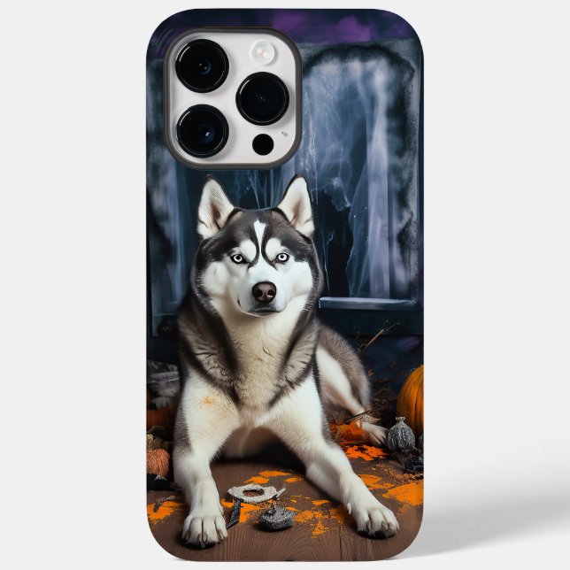 Siberian husky Pumpkins Halloween Scary (Baksida)
