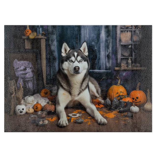 Siberian husky Pumpkins Halloween Scary (Framsidan)