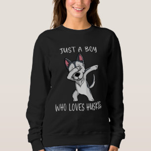 Siberian husky Puppy Bara en pojke som Kärlek Husk T Shirt