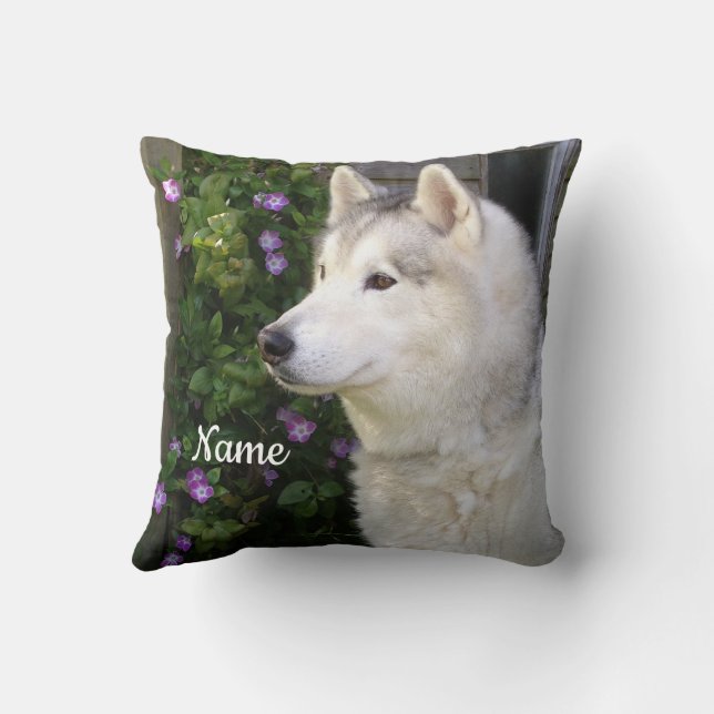 Siberian husky Puppy Hund Kudde (Baksida)