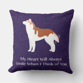 Siberian husky - Röd - Att tänka på ditt mönster Kudde