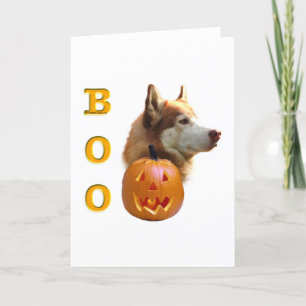 Siberian husky (röd) Boo Kort