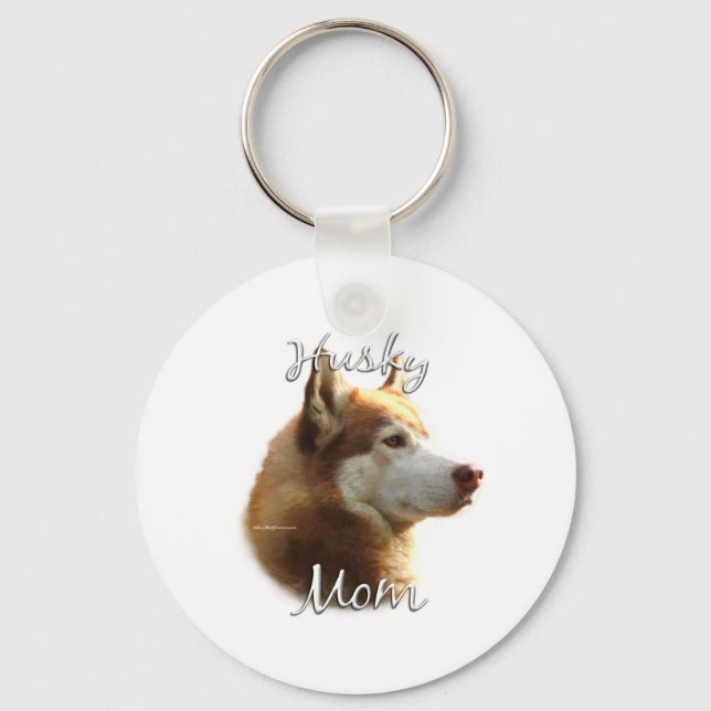Siberian husky (röd) Mamma 2 Nyckelring (Framsida)