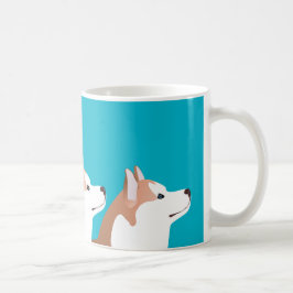 Siberian husky - Röd - Utformning av rasmall Kaffemugg