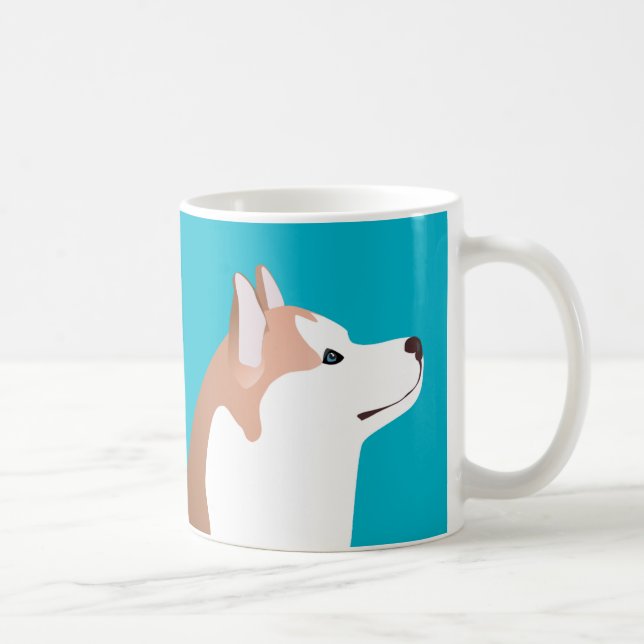 Siberian husky - Röd - Utformning av rasmall Kaffemugg (Höger)