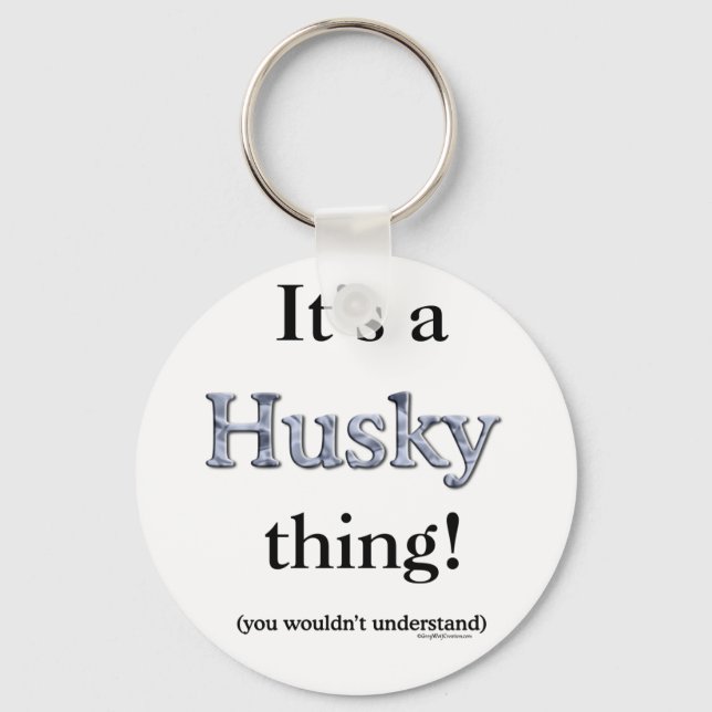 Siberian husky Sak Nyckelring (Framsida)
