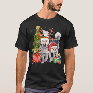 Siberian husky Santa Hat Funny jul Julafton Gift T Shirt