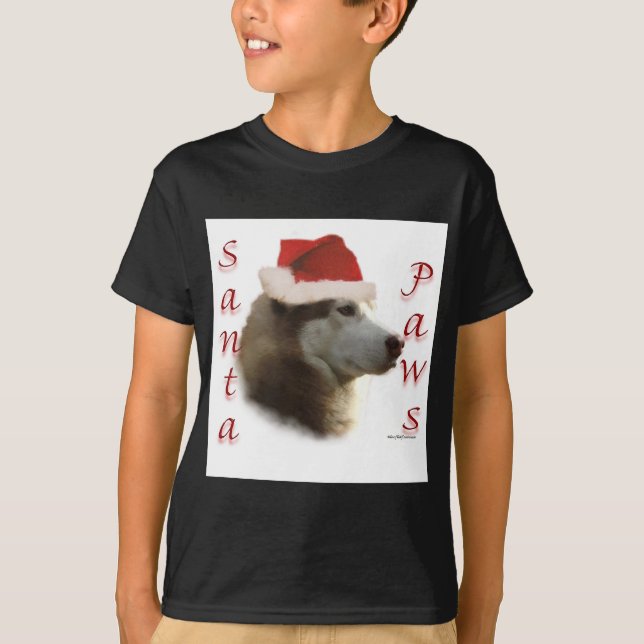 Siberian husky Santa Tassar Tee Shirt (Framsida)