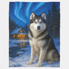 Siberian Husky Semester Fleecefilt