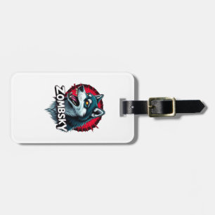 Siberian Husky Sibe Zombie Hund Halloween Essentia Bagagebricka