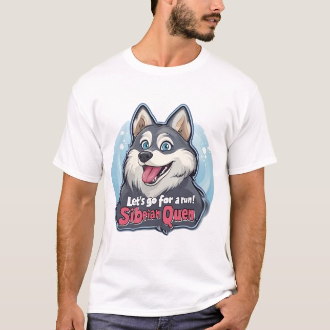 Siberian husky "Siberian Queen" T-shirt Design - F (Framsida)