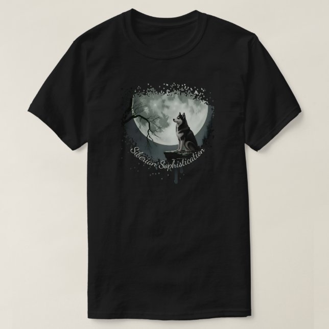 Siberian Husky Sophistication T Shirt (Design framsida)