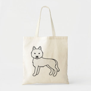 Siberian Husky Söt Tecknad Hund Totebag Tygkasse