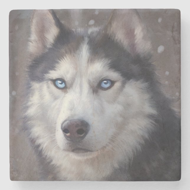 Siberian husky stenunderlägg (Framsidan)