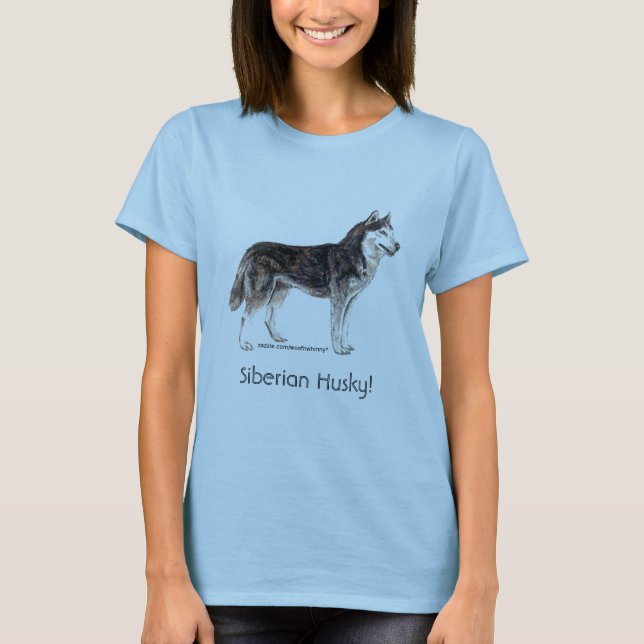 Siberian husky! t-shirt (Framsida)