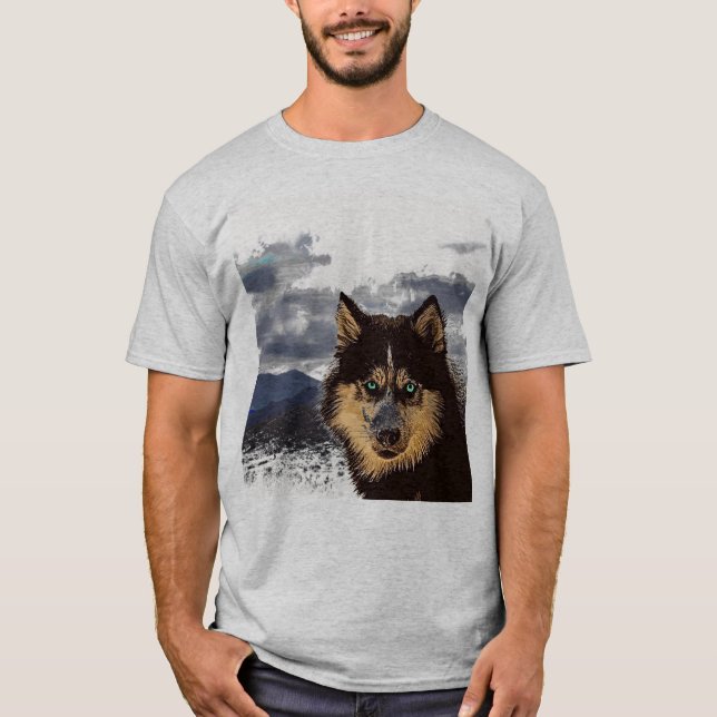 Siberian husky T-Shirt (Framsida)