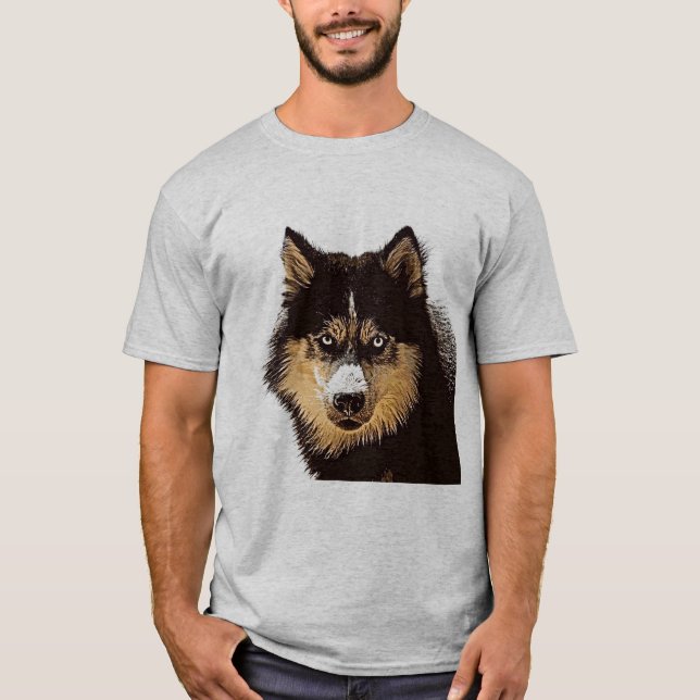 Siberian husky t shirt (Framsida)