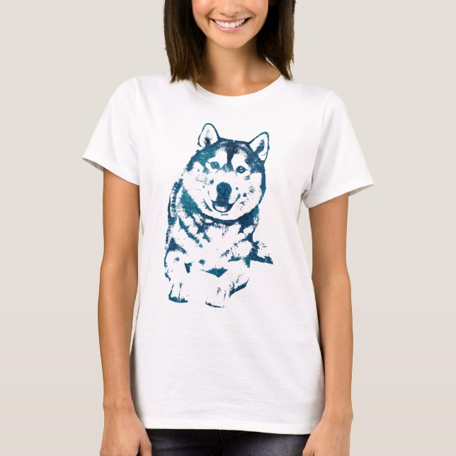 Siberian husky t shirt (Framsida)