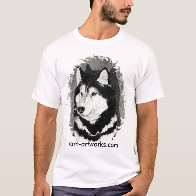 siberian husky t-shirt (Framsida)